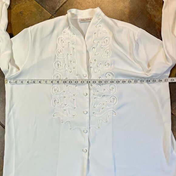 Karen Scott II Button Down Long Sleeve Blouse 22W - Picture 7 of 9